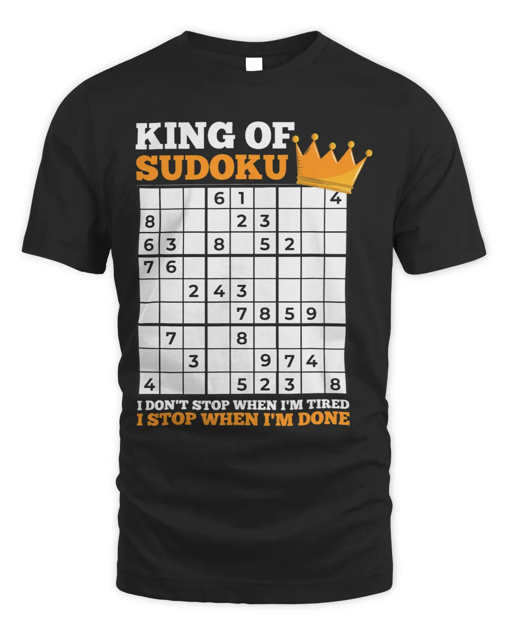 Mens Sudoku Puzzle Solving Design for a Sudoku Master Unisex Standard T-Shirt black s