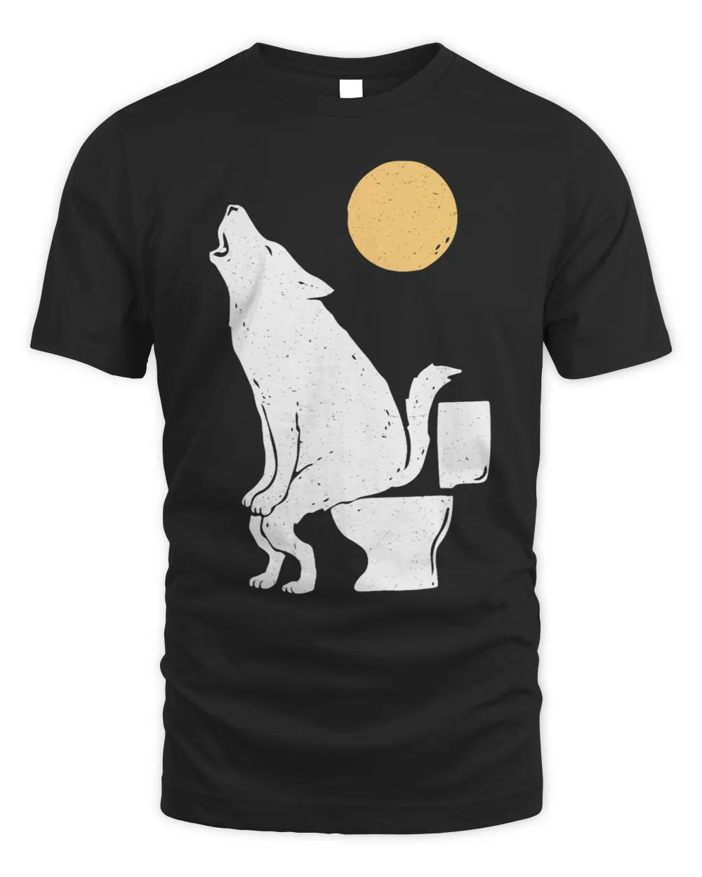 Funny Howling Wolf under Full Moon for men and women