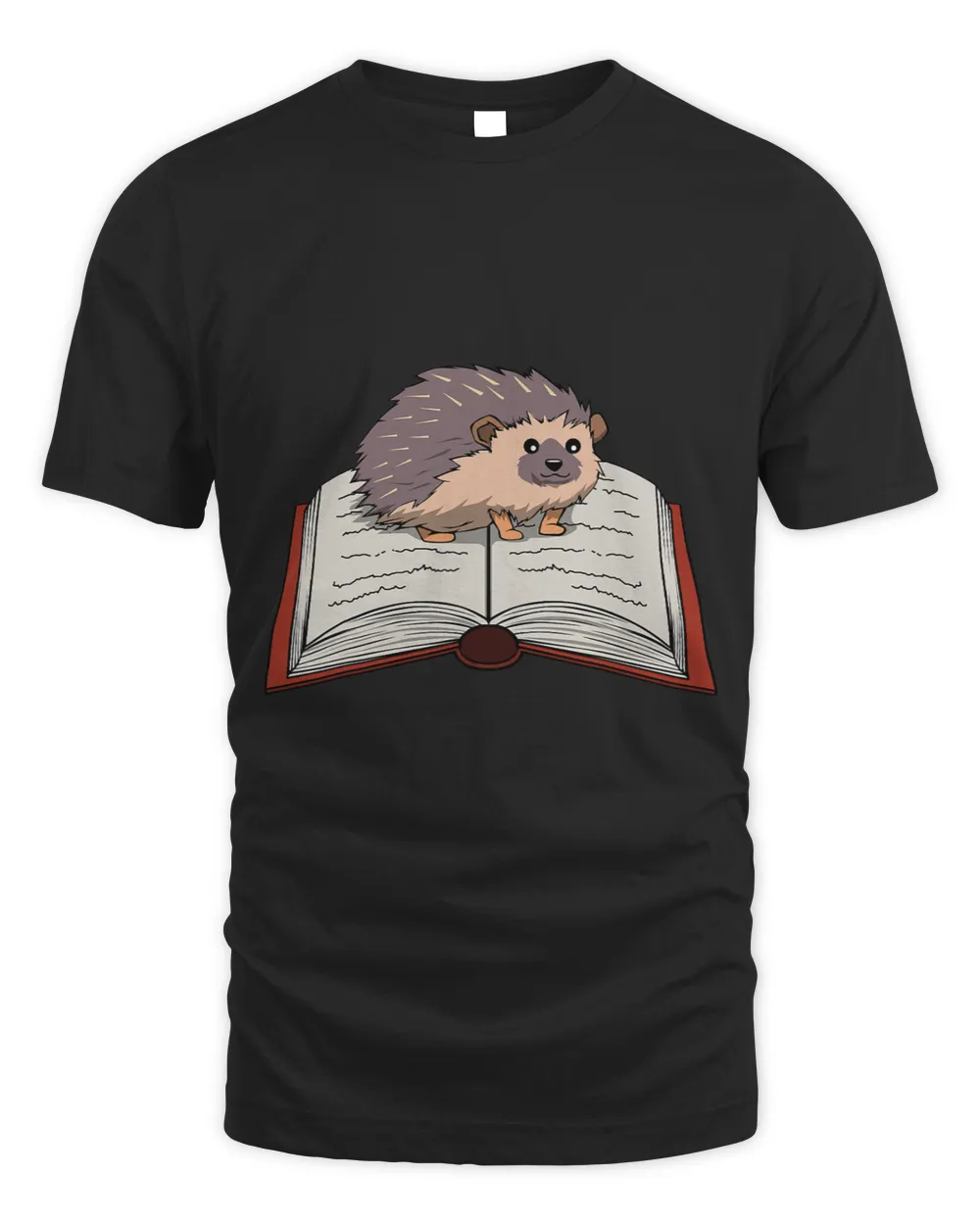 Cute Hedgehog Reading Books Literature Nature