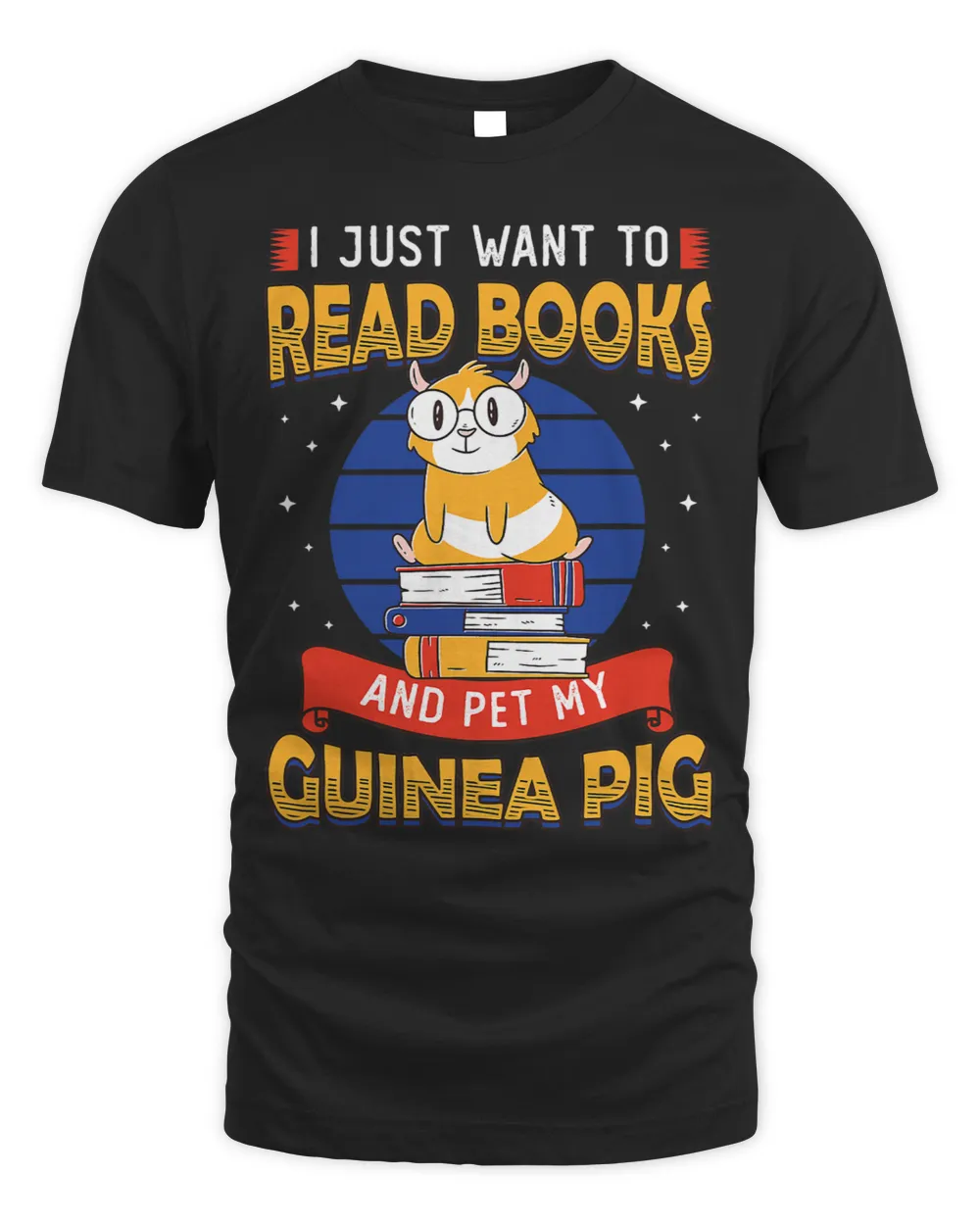 Bookworm Reading Books Guinea Pig Themed Book Lover 1