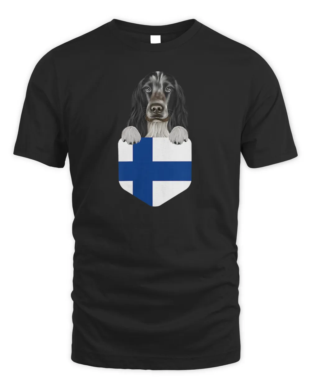 Finland Flag English Cocker Spaniel Dog In