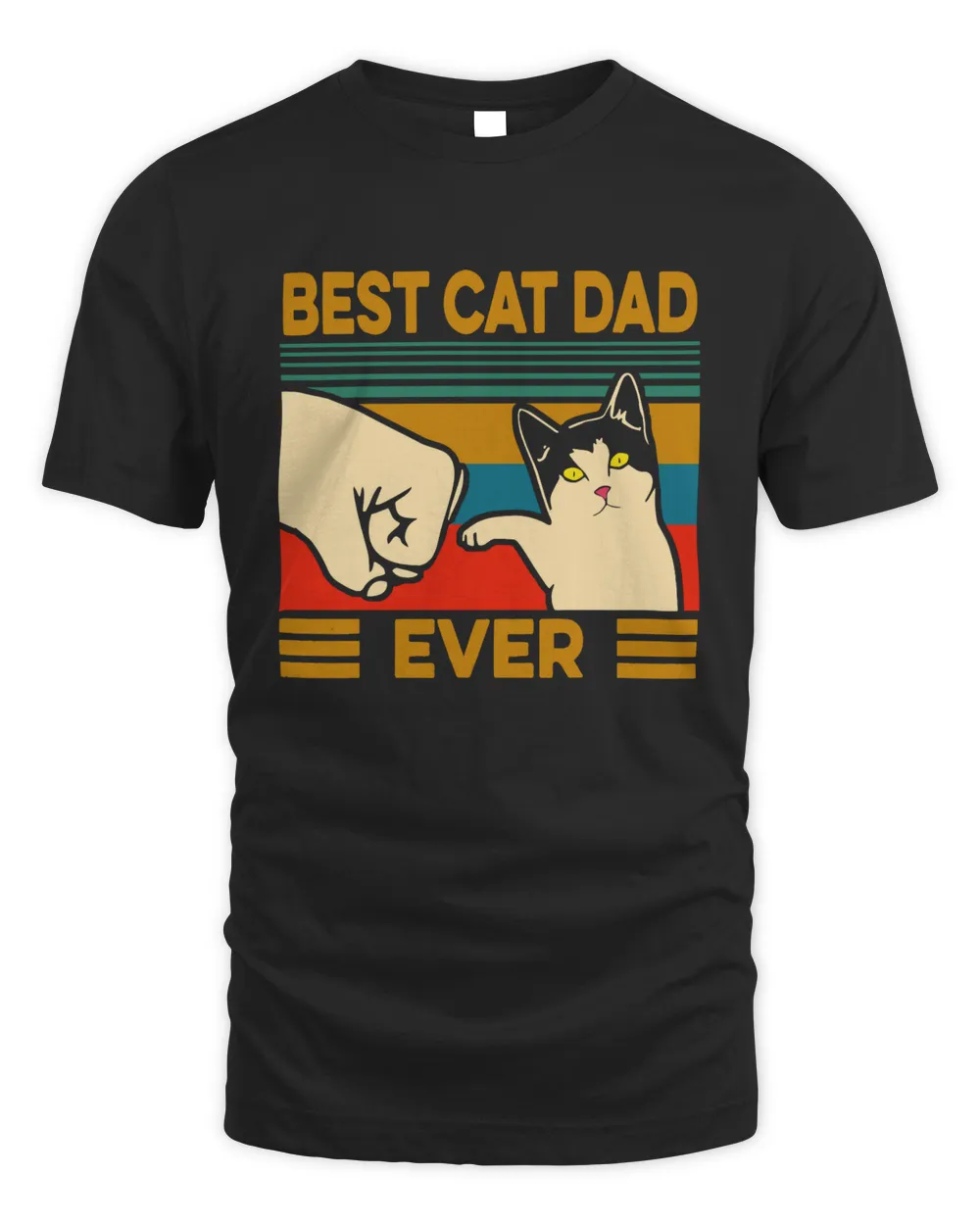 Best Cat Dad Ever Retro T-shirt