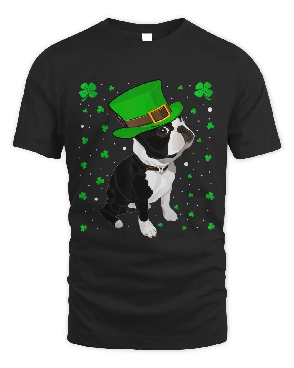 Dog Boston Terrier Funny Irish Leprechaun Hat Boston Terrier