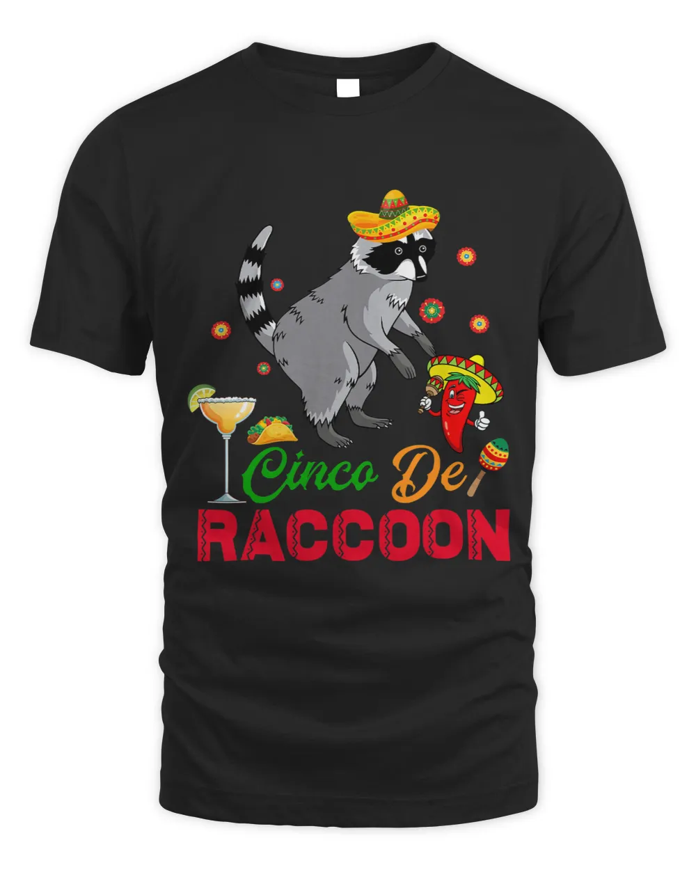 Cinco De Raccoon Cinco De Mayo Mexican Cute Raccoon Sombrero