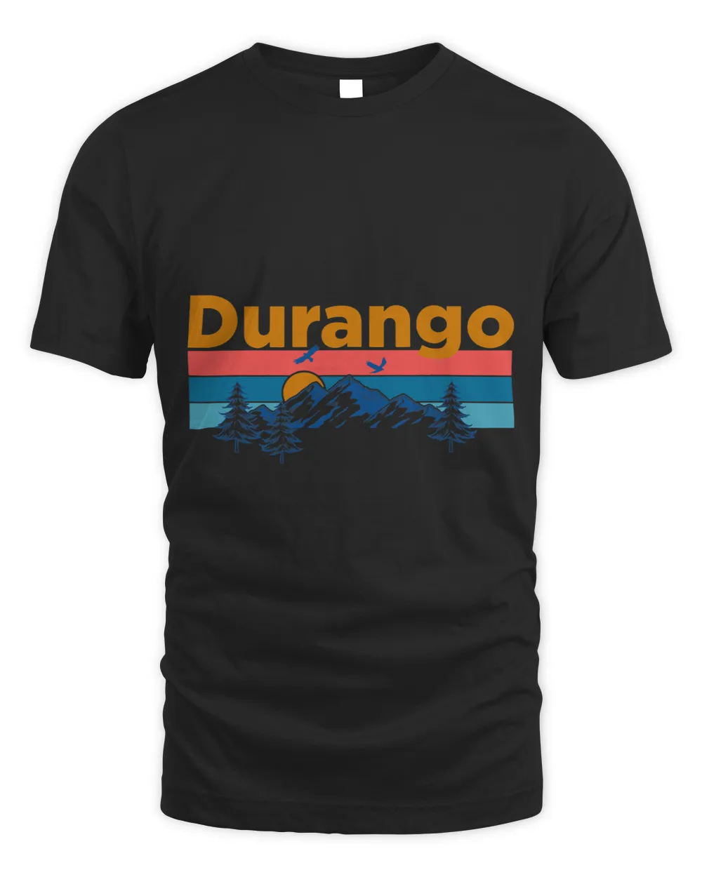 Durango Colorado Mountain Sun and Trees Design