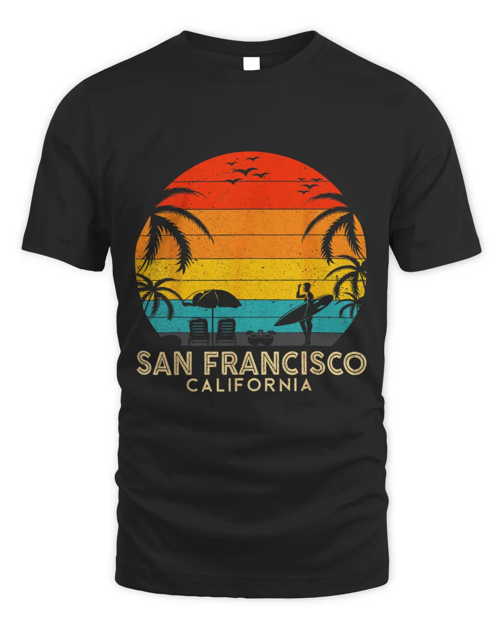 San Francisco Retro Sunset California Summer Lover Beach