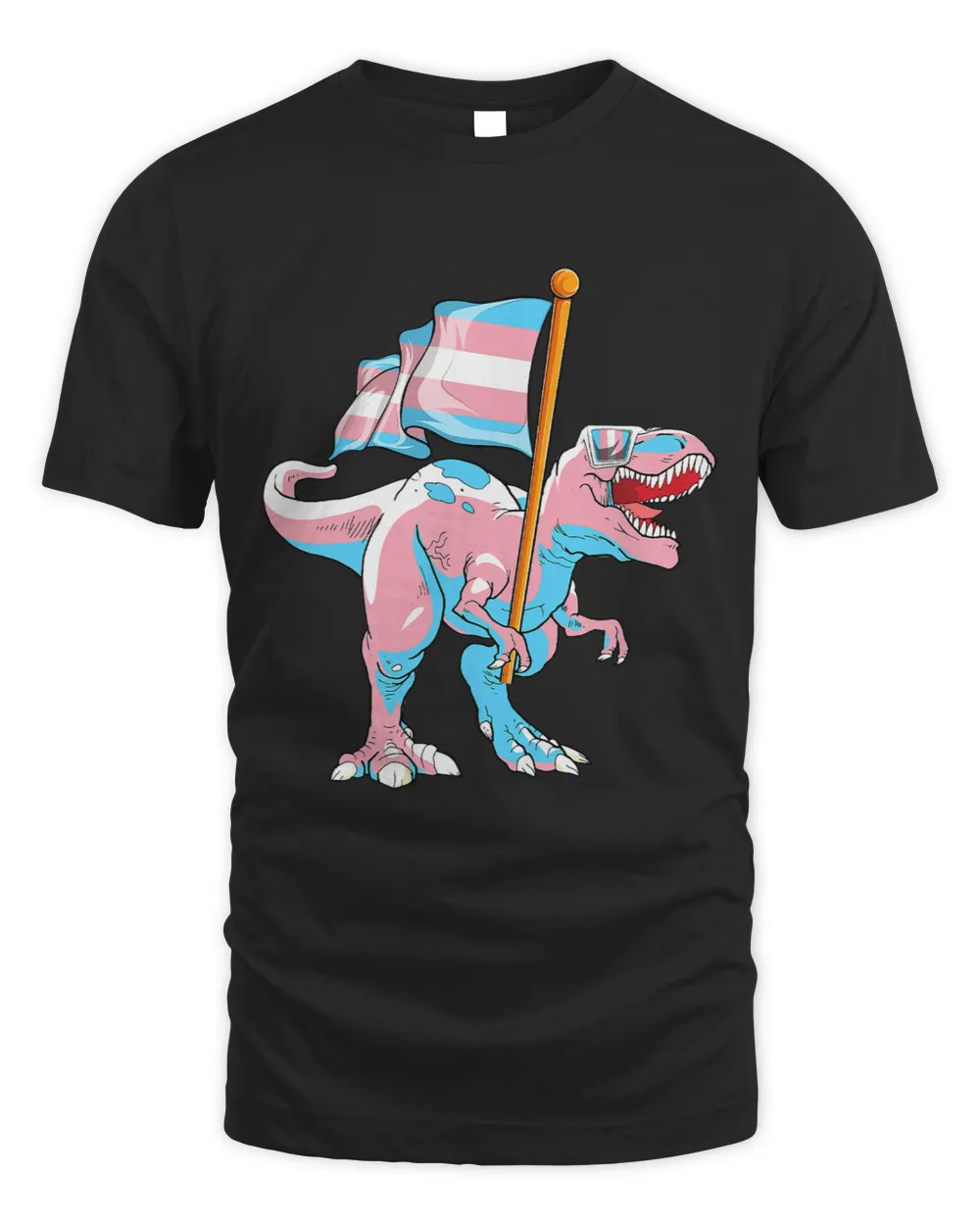 LGBT Pride Transgender Dinosaur TRex Trans LGBT Pride Flag Pronouns