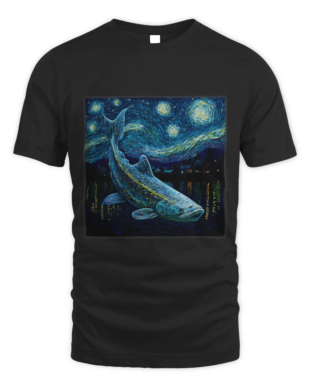 Cats Surrealism Starry Night Channel Catfish