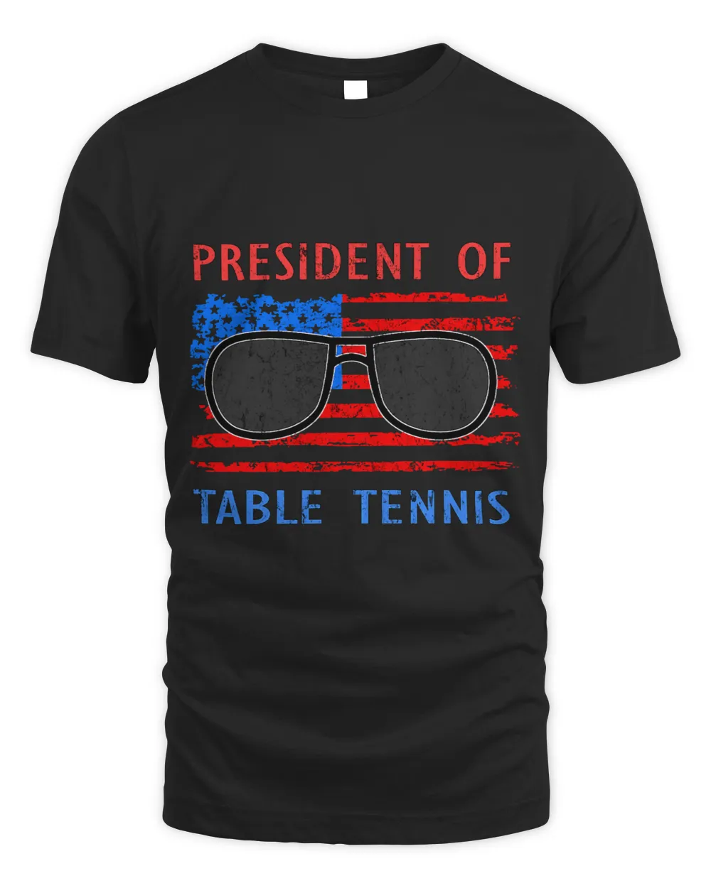 President of Table Tennis Retro America Flag Sunglasses