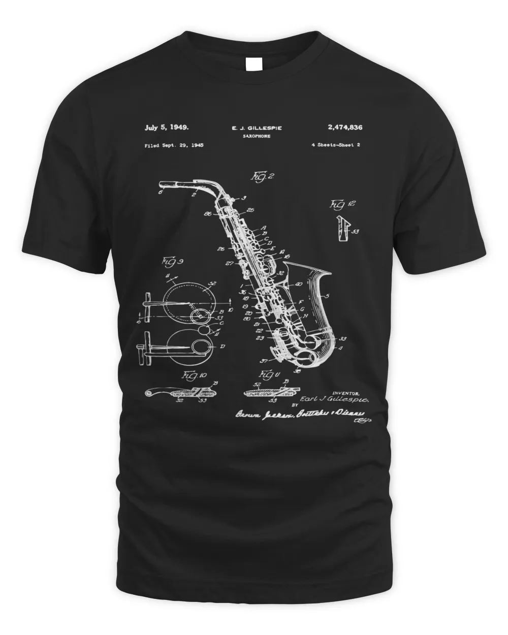 Saxophone Blueprint Graphics