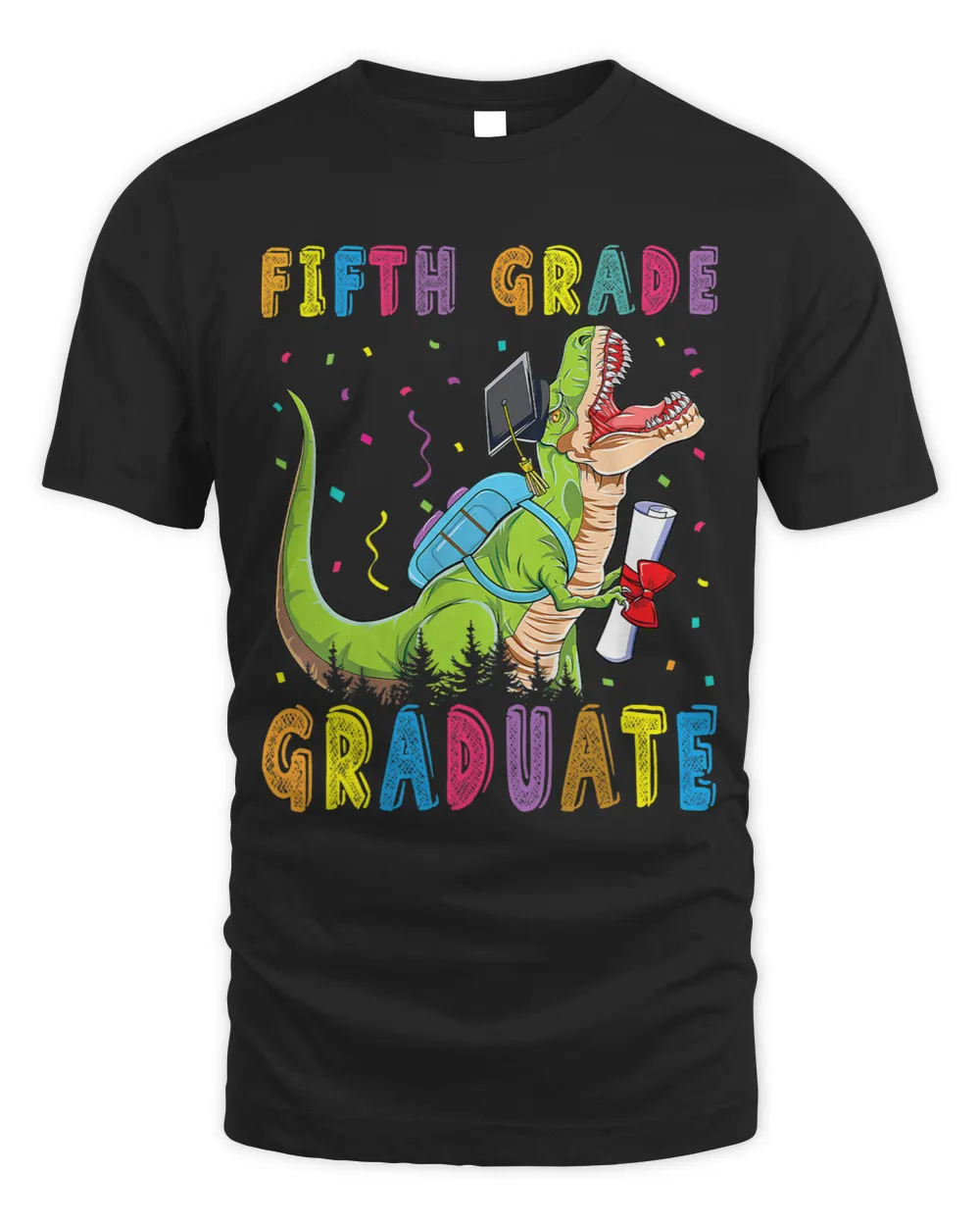 Dino Fifth Grade Graduate Dinosaur Trex Fifth Grade Graduation