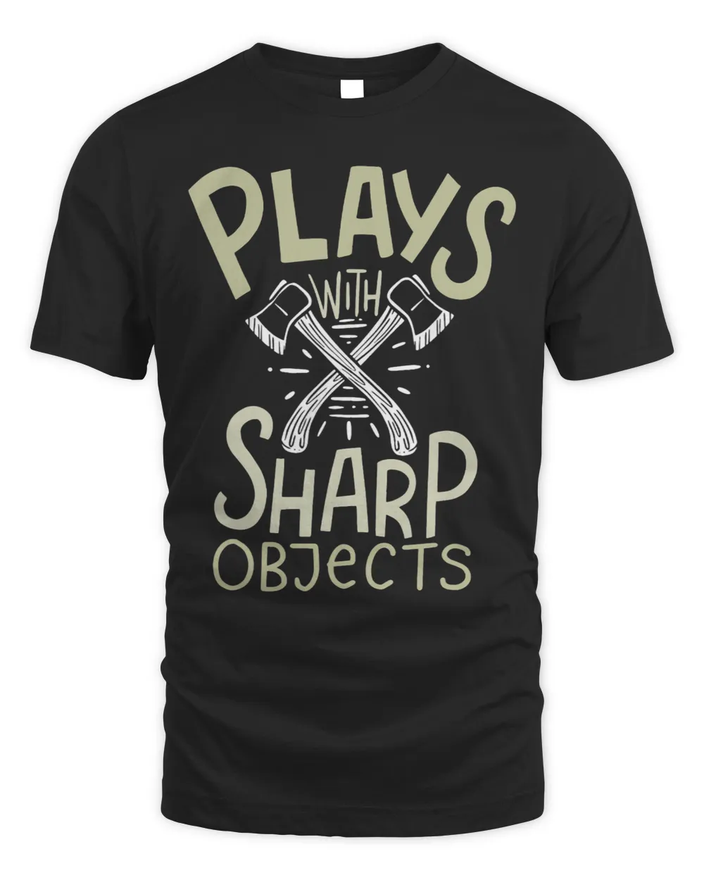 Sharp Objects Axe Thrower Tomahawk Unisex Standard T-Shirt black s