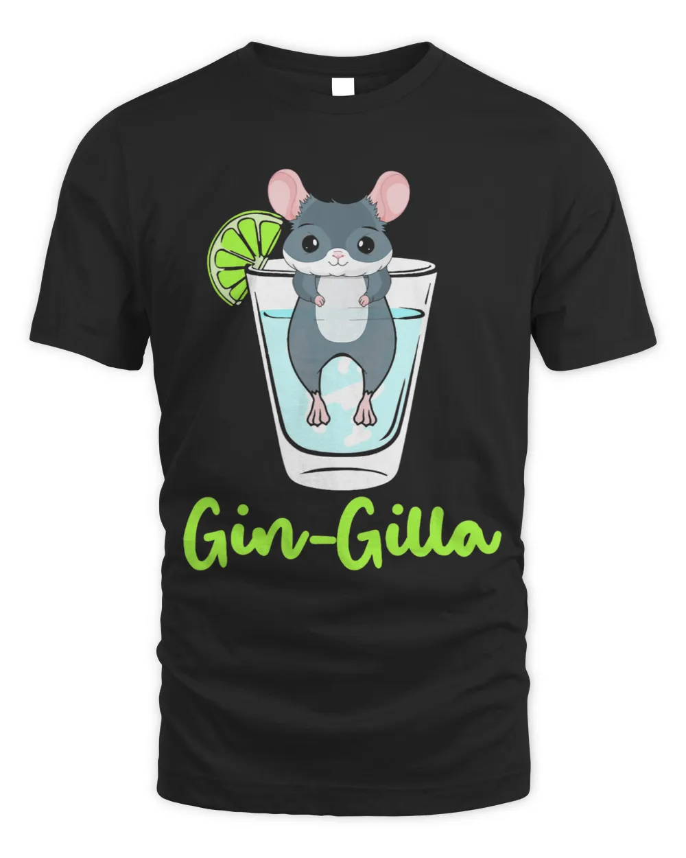 Chinchillas Gin Gilla Funny Wool Mouse Wortwitz Chinchilla in Gin Glass