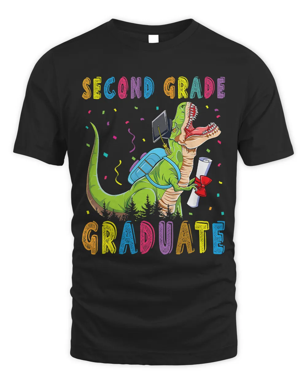 Dino Second Grade Graduate Dinosaur Trex Second Grade Graduation