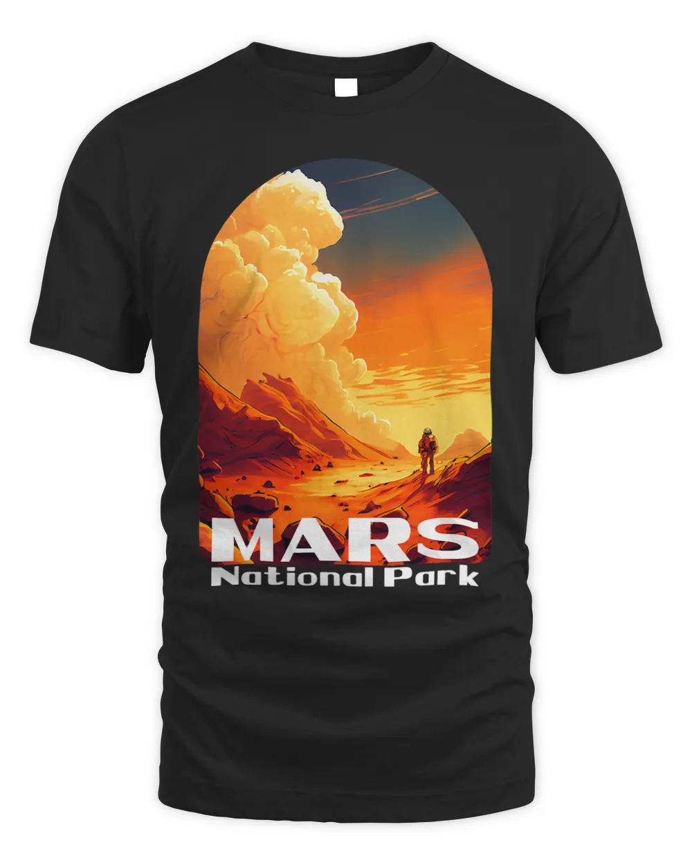 Astronauts Mars National Park Vintage Sci Fi Poster Space Astronaut