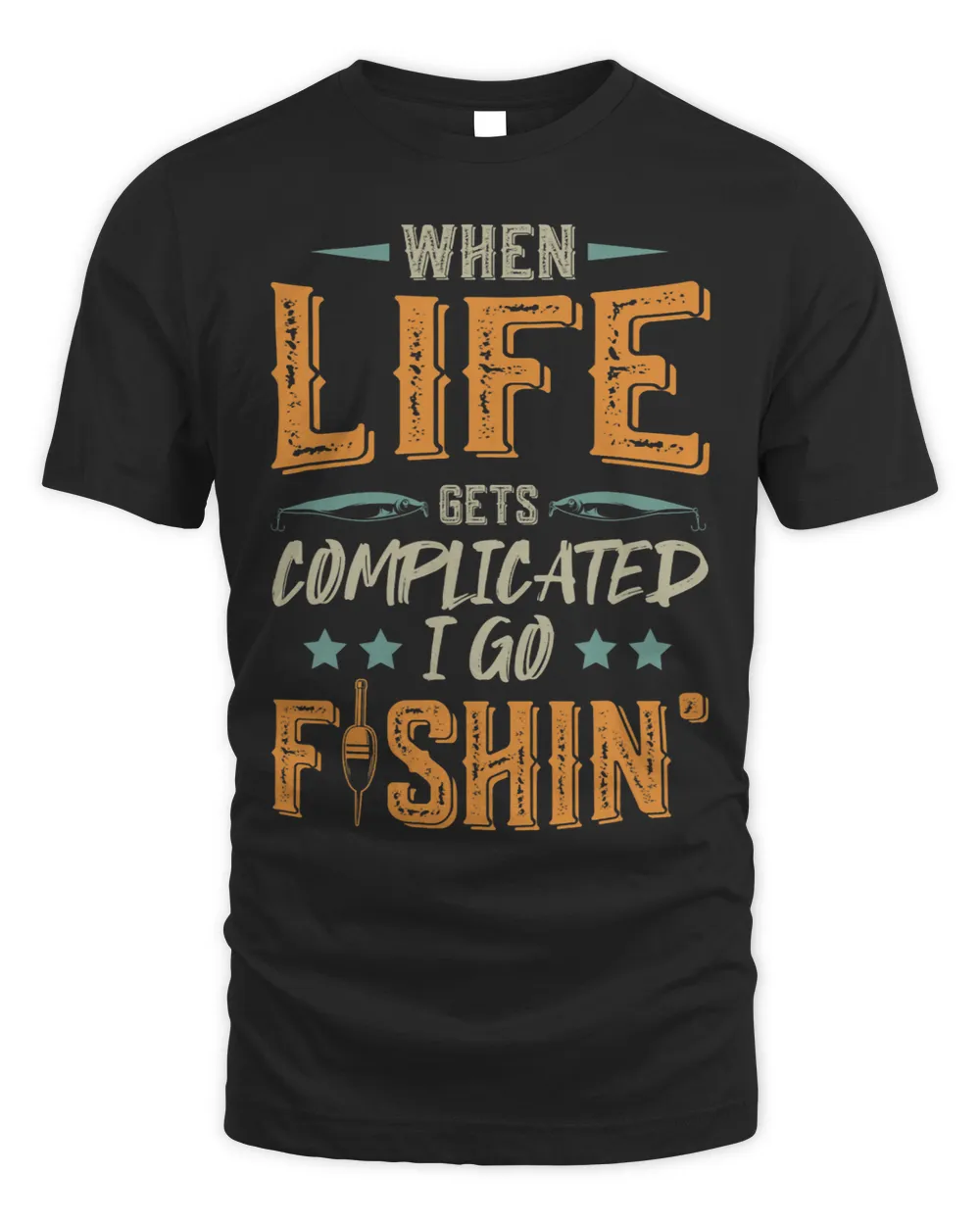 Funny Fishing Design for Lover of Fishing Pole 2Fishing 5 2 Unisex Standard T-Shirt black s