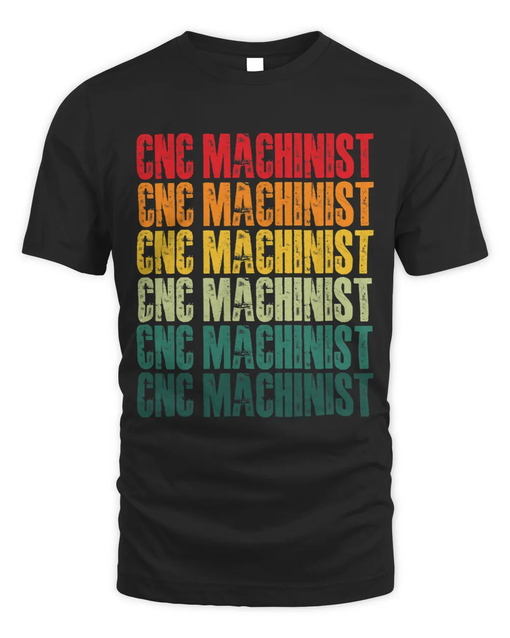 CNC Machinist Operator Engineer Machining Retro Unisex Standard T-Shirt black s