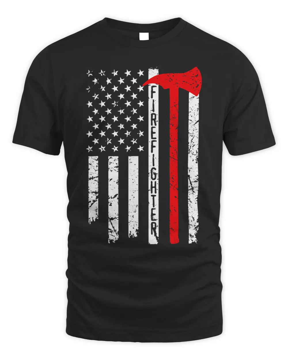 Thin Red Firefighter Line Fire Axe