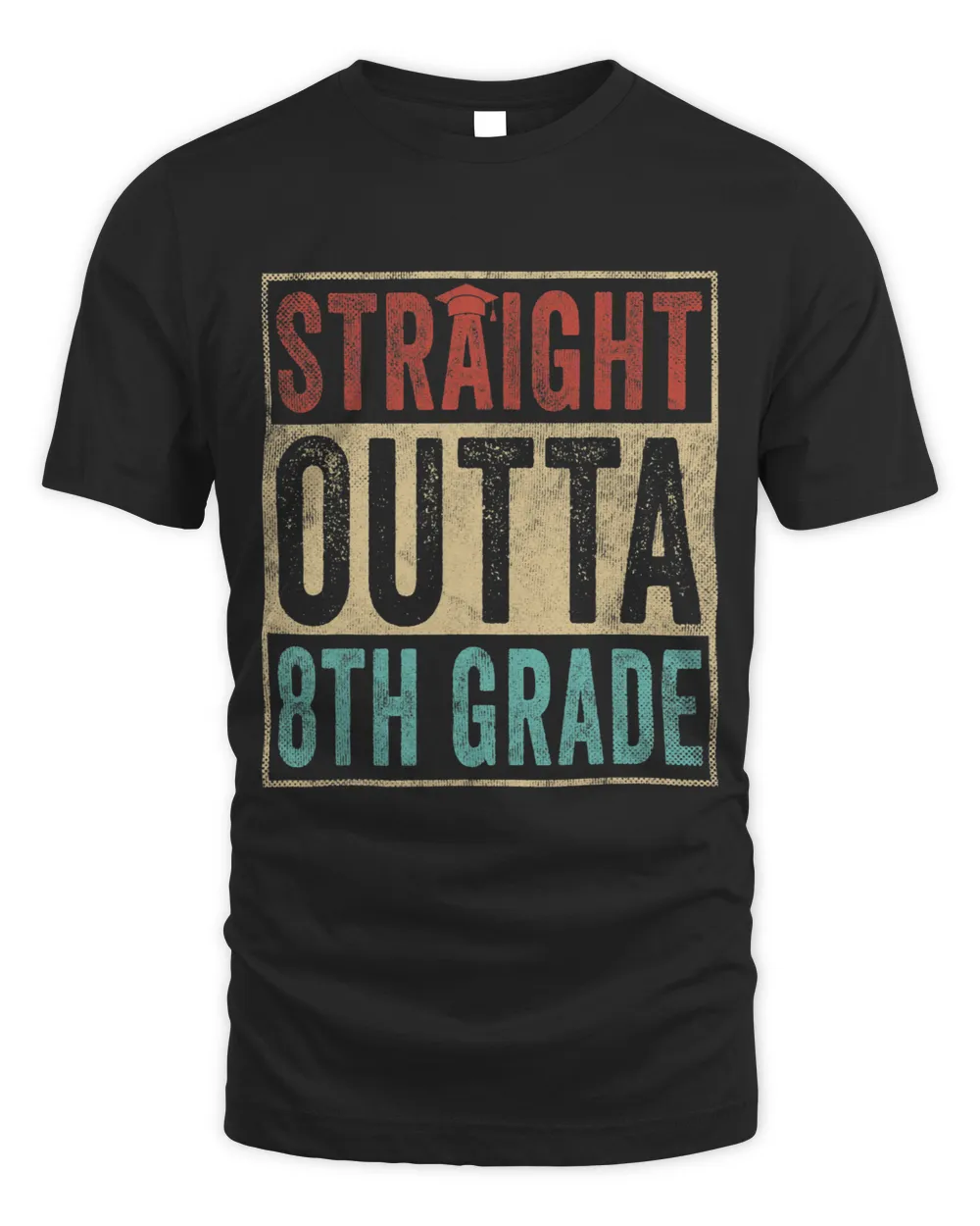 Vintage Straight Outta 8th Grade Graduation Grad