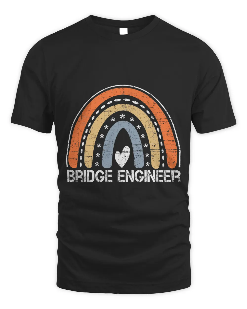 Funny Job Title Worker Vintage Rainbow Bridge Engineer