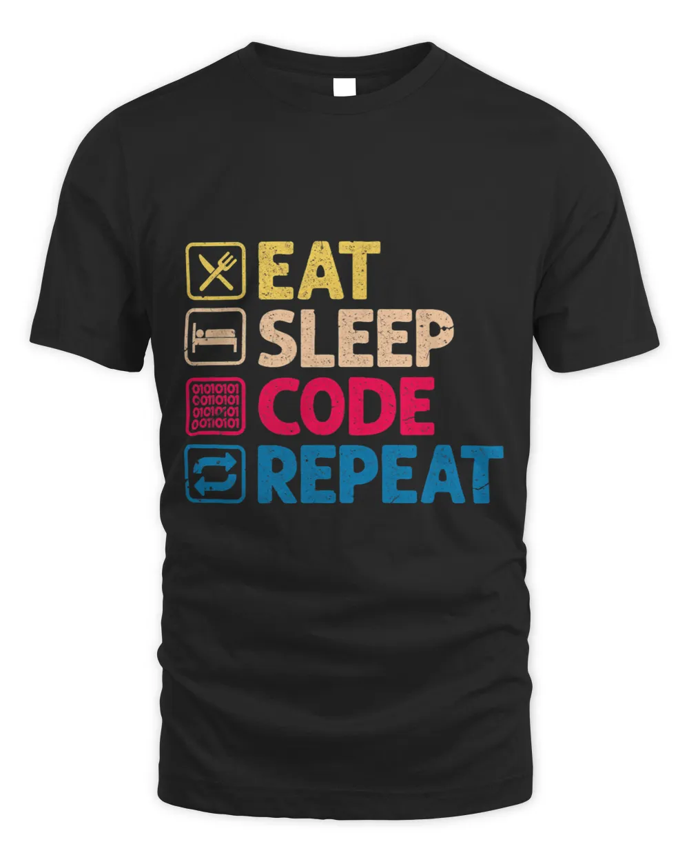 Eat Sleep Code Repeat Funny Binary Programmer Coding Gift