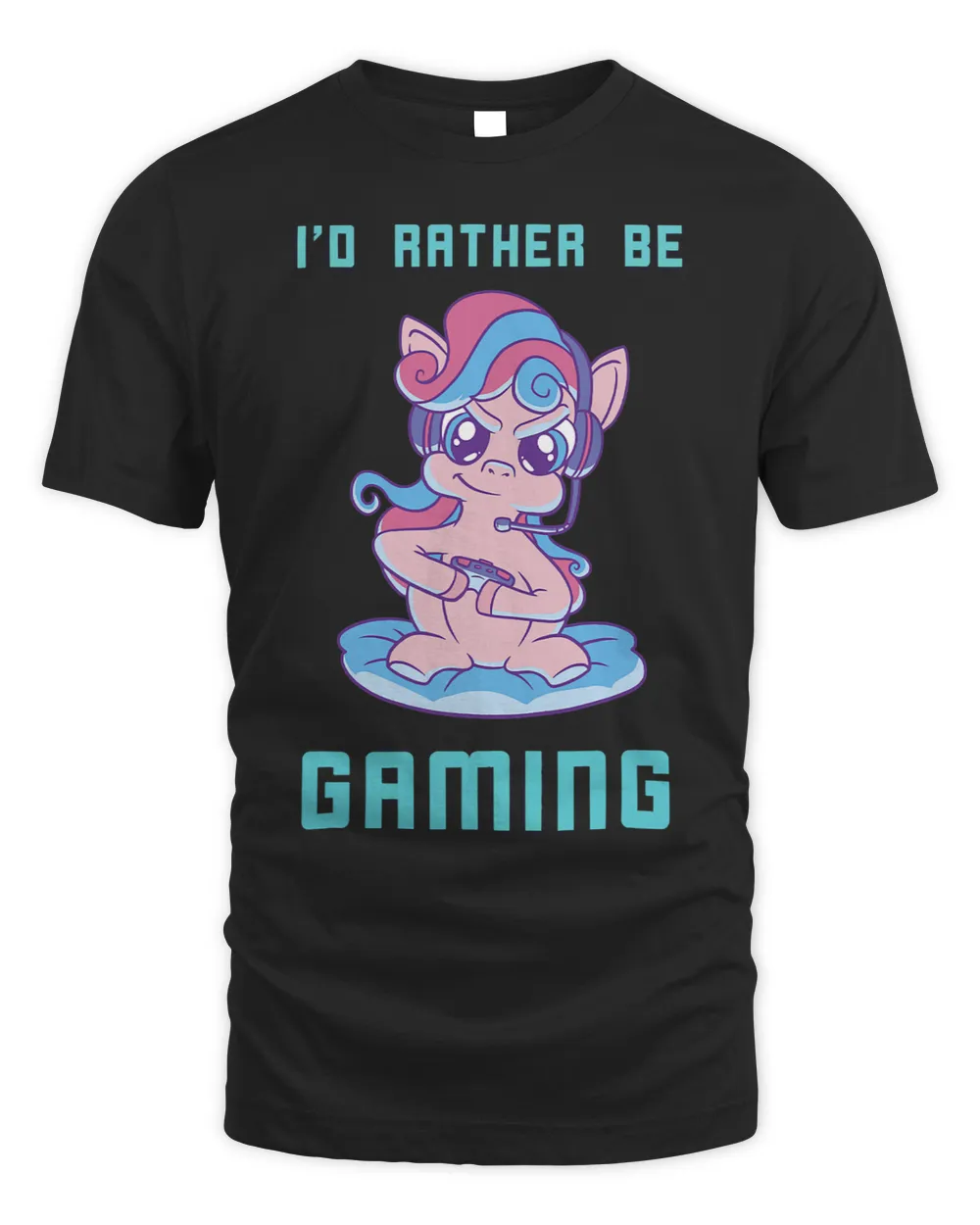 Id Rather Be Gaming Unicorn Video Games Computer Gamer