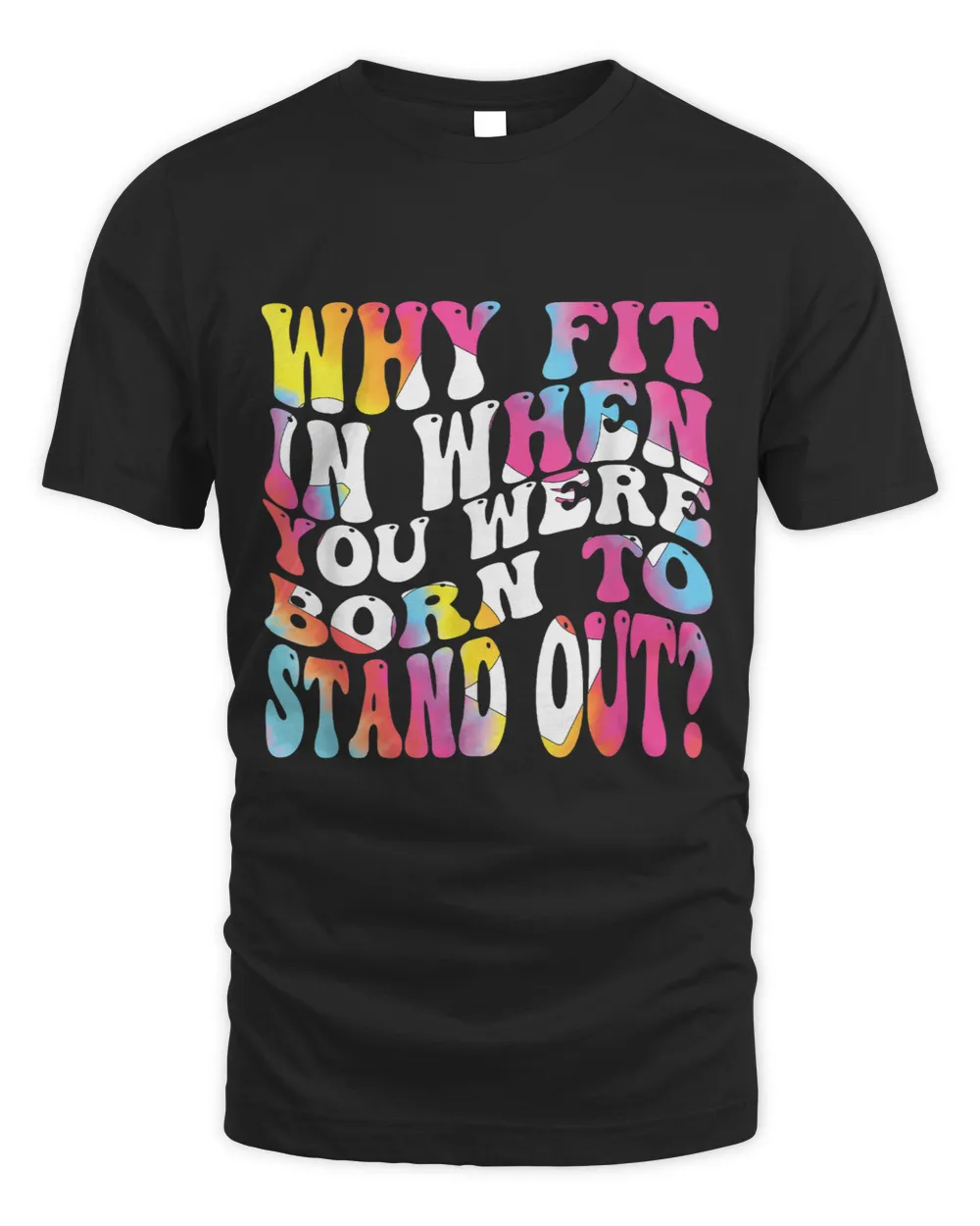 why fit in autism awareness doctor teacher Unisex Standard T-Shirt black s