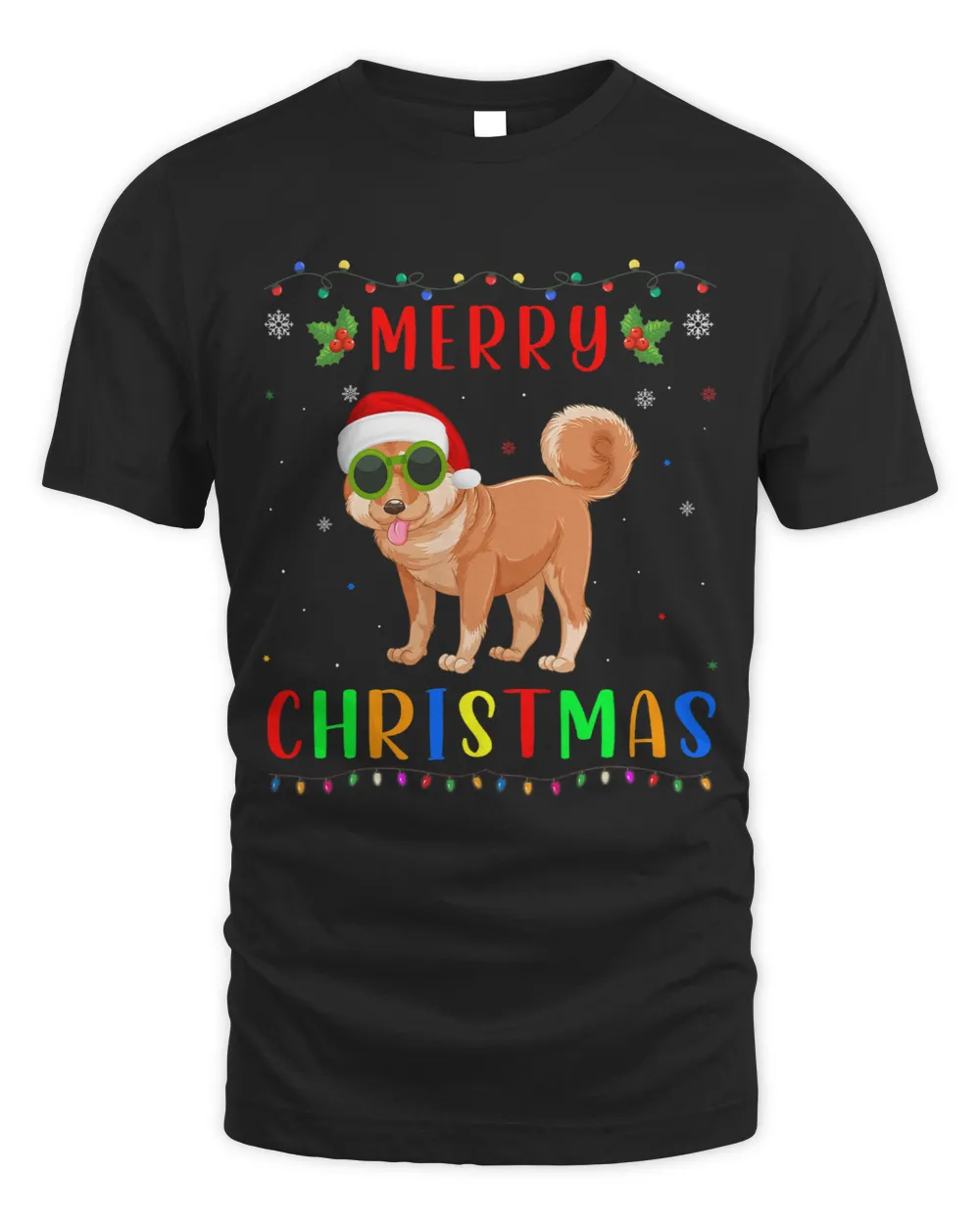 Xmas Light Shiba Inu Dog Design Matching Christmas Pajama
