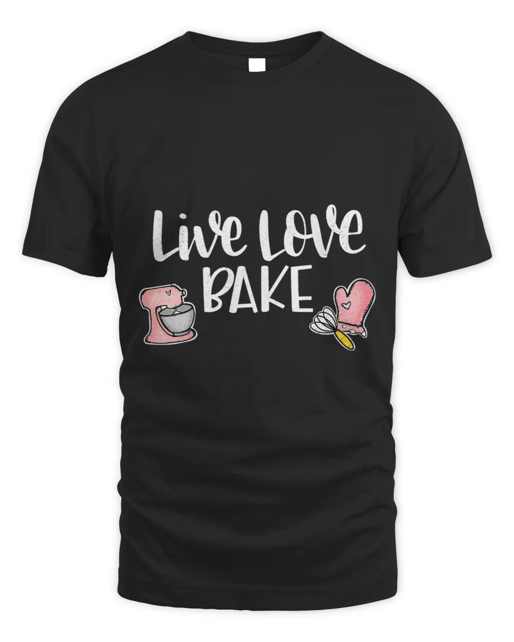 Baker Bakery Live Love BAKE with Stand Mixer Whisk Oven Mitt for Baker