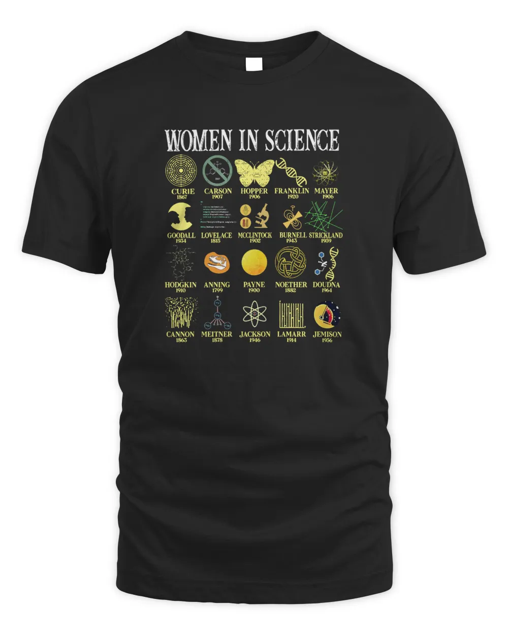Woman In Science Unisex Standard T-Shirt black s
