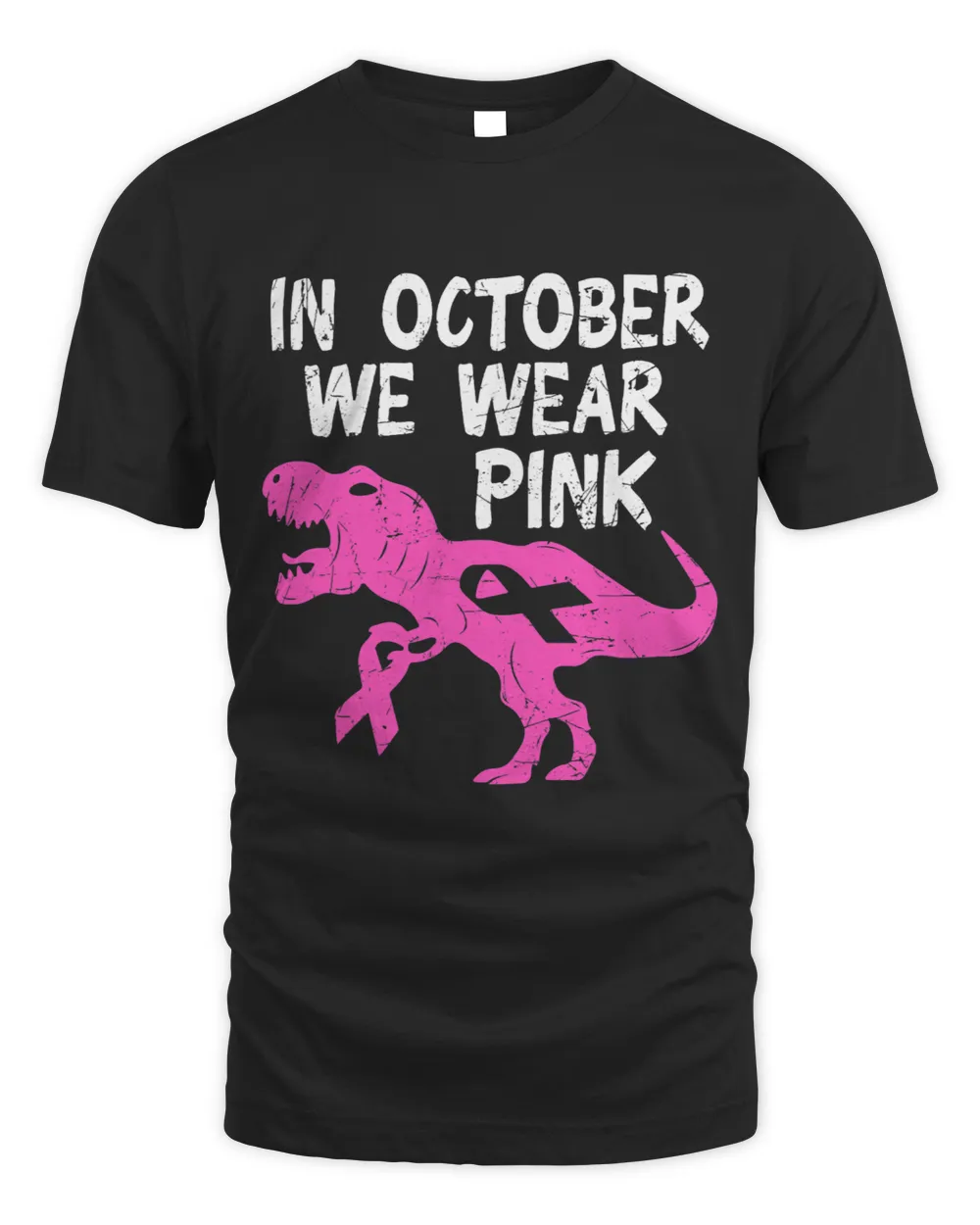 In October We Wear Pink Dinosaur Breast Cancer Awareness kid