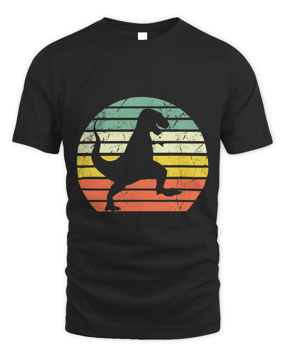 TRex Dinosaur Silhouette Retro Vintage Sunset