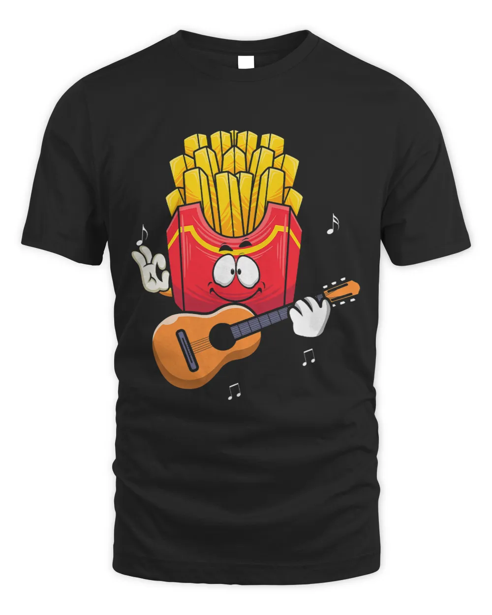 French Fries Playing Guitar Guitarist Player Uke Ukulele 1
