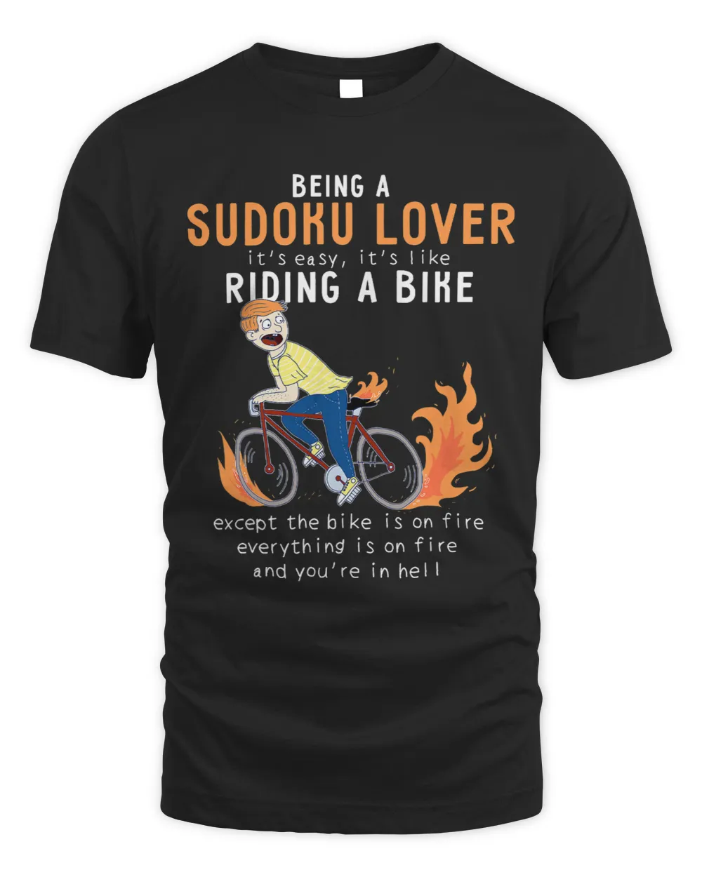 Sudoku Lover Like Riding Bike Cyclist Funny