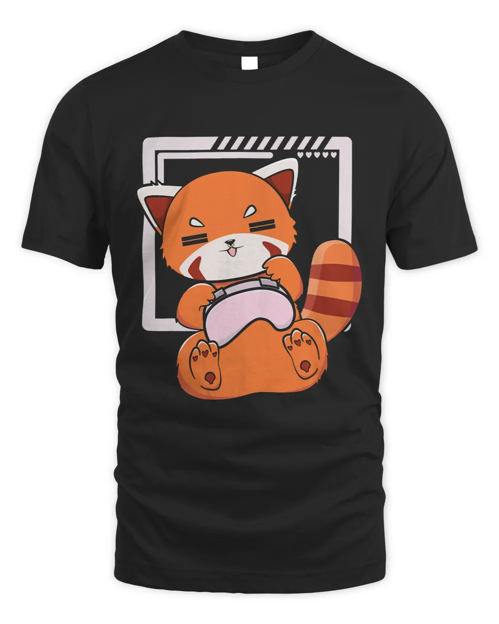 Gaming Red Panda Playing Video Game Lover Cute Chibi Anime