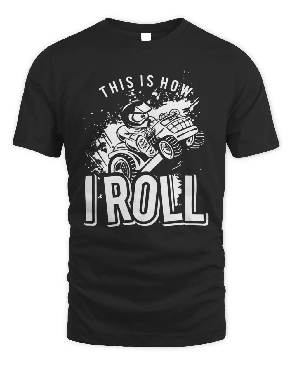 This is how i roll white Unisex Standard T-Shirt black s