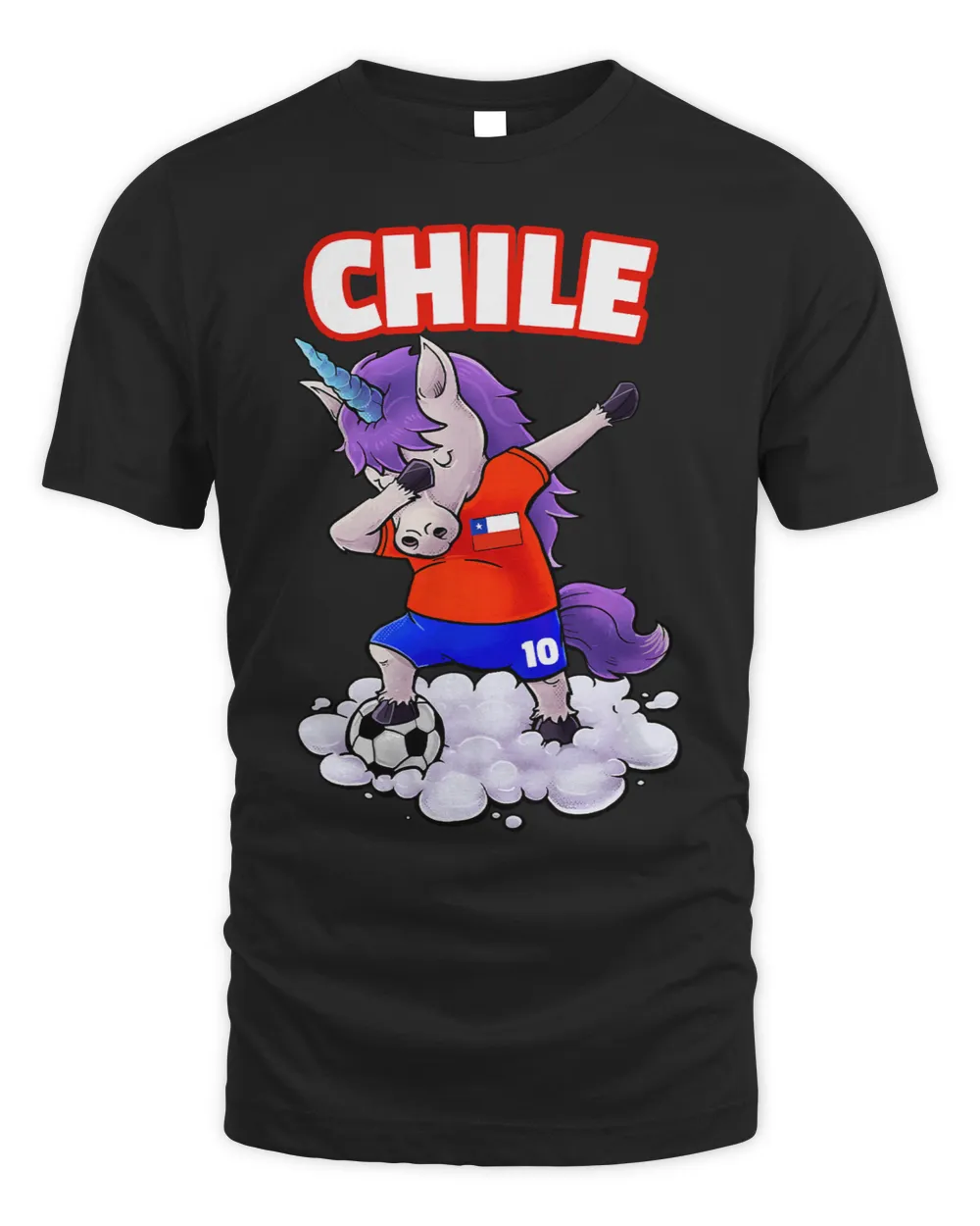 Unicorns Funny Dabbing Unicorn Chile Soccer Chilean Football Lover