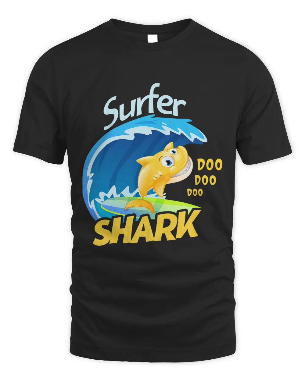Ocean Shark Funny Hippie Surfer Shark Do Do Do Shark Surfing Waves