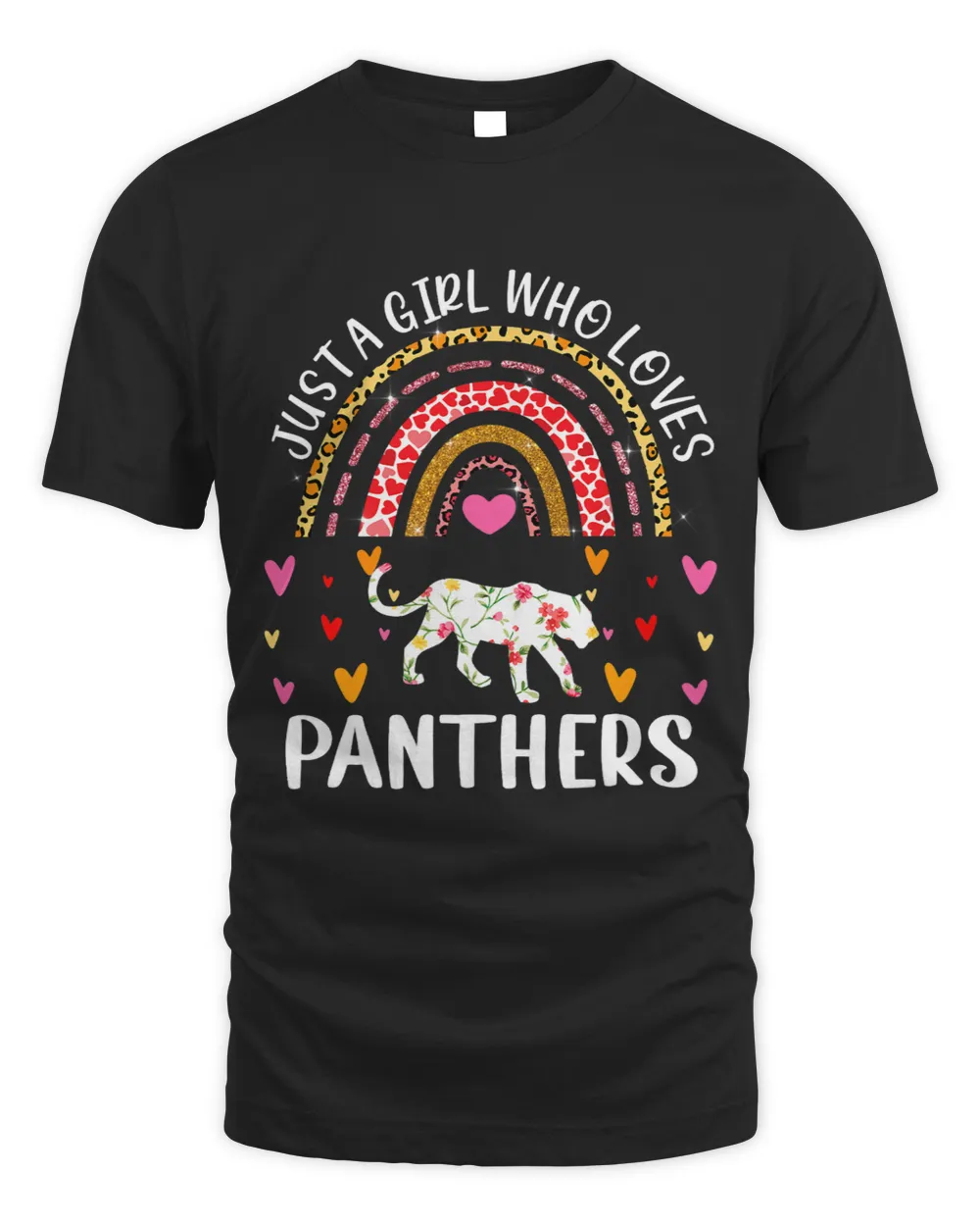 Panther Gift Just A Girl Who Loves Panthers Rainbow Panther Lover