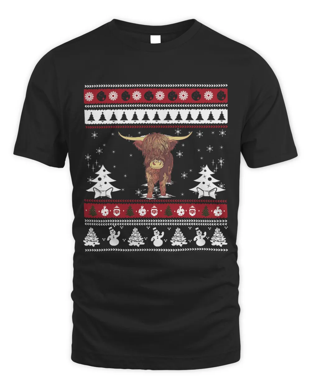 Cow Lover Scottish Highland Cow Cattle Ugly Christmas 21