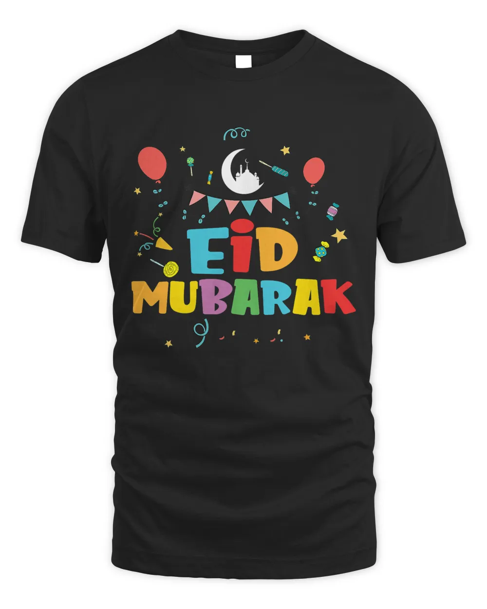 Eid Fitr Muslim Clothing Kids Eid Mubarak T-Shirt
