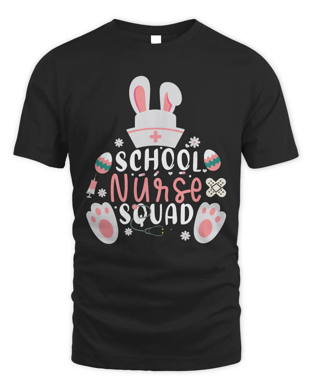 School Nurse Squad Nurse Bunny Easter Day Rabbit Outfits T-Shirt