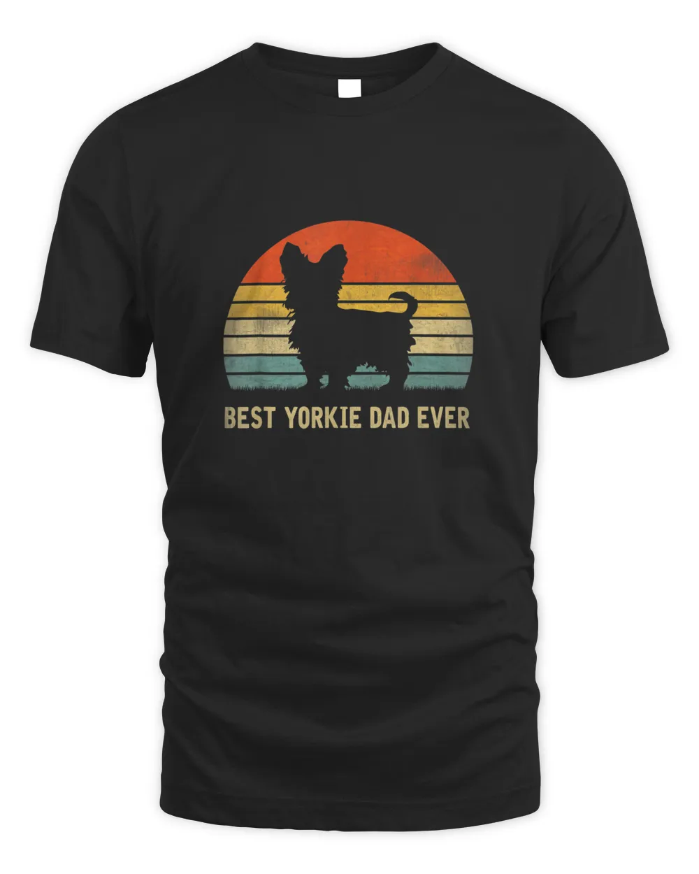 Vintage Best Yorkie Dad Ever Father's Day  For Dog Lover