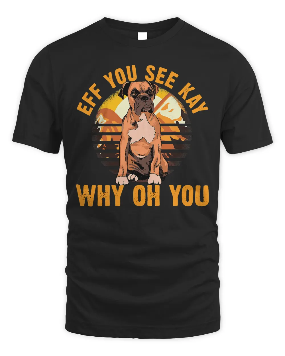 Eff You See Kay Why Oh You Yoga Workout Boxer Dog T-Shirt