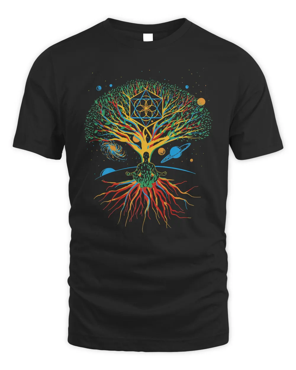 Sacred Geometry Meditation Spiritual Yoga Psychedelic Psy T-Shirt