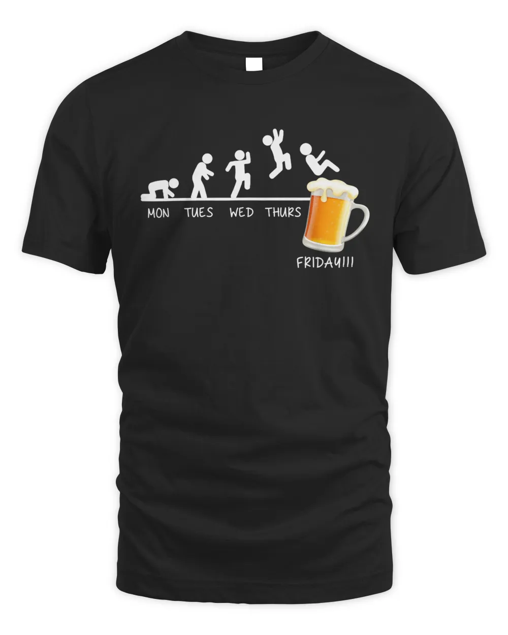 Beerholic 's Weekly Story Unisex Standard T-Shirt black s