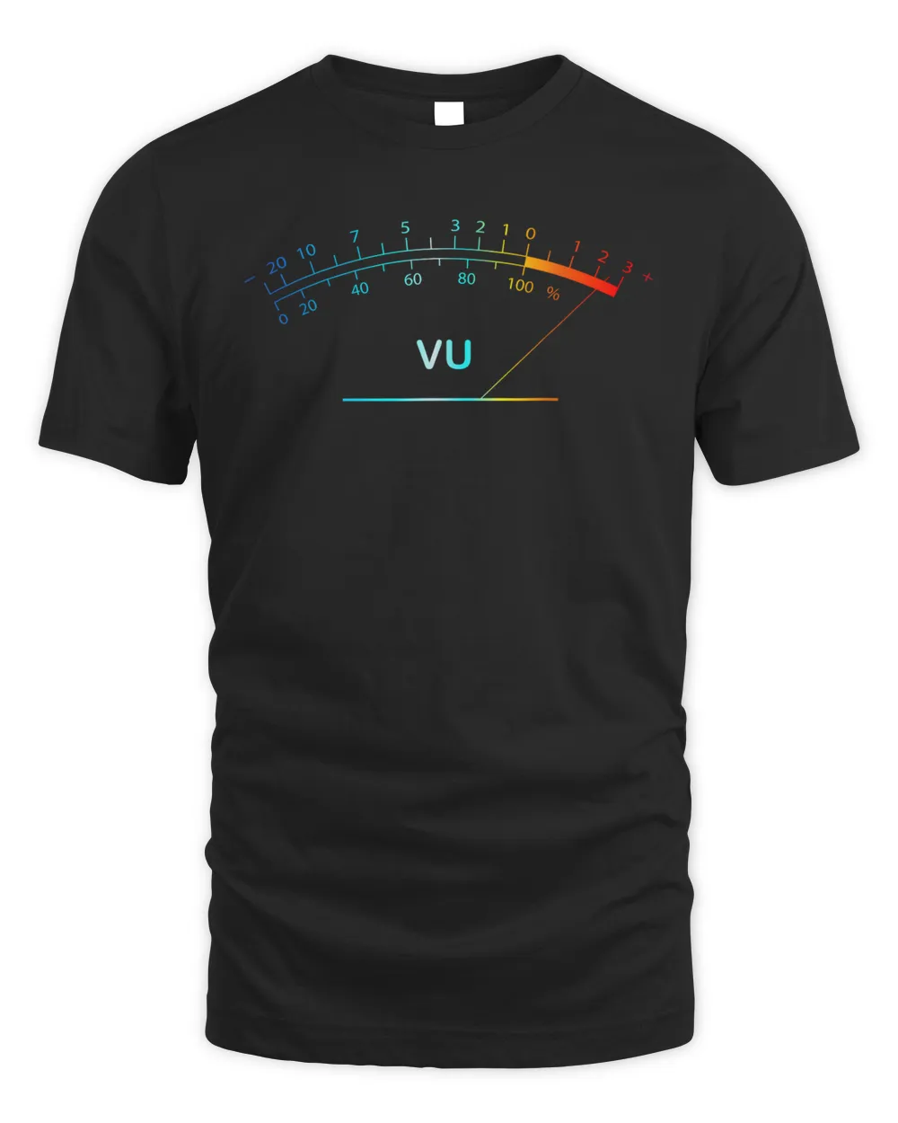 Vu Meter Audio Unisex Standard T-Shirt black s