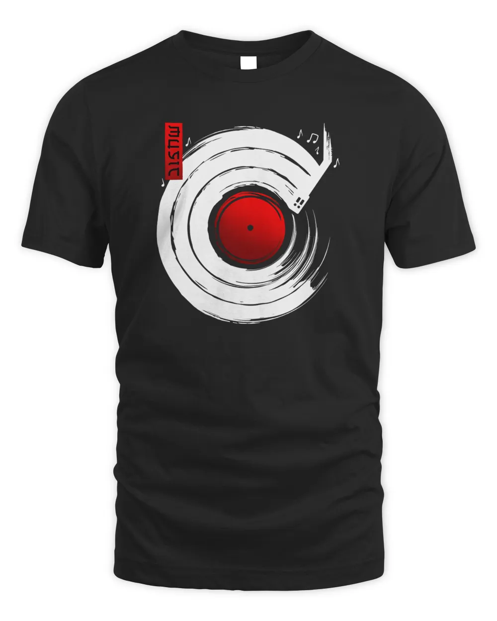 Vinyl Japanese Style Unisex Standard T-Shirt black s