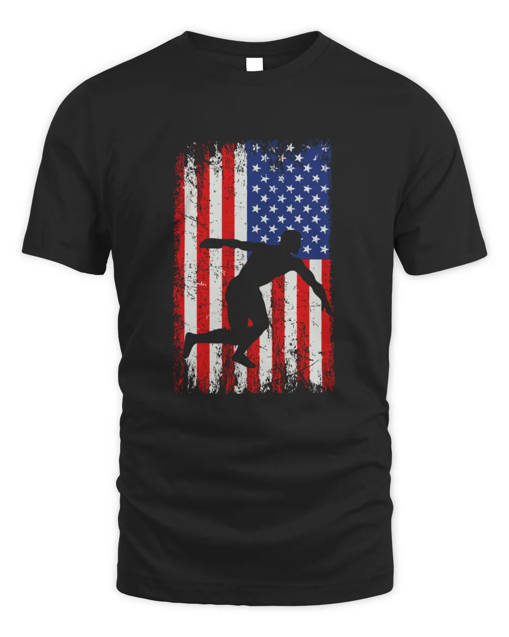 Discus Throw American Flag Discus Throw4417 T-Shirt