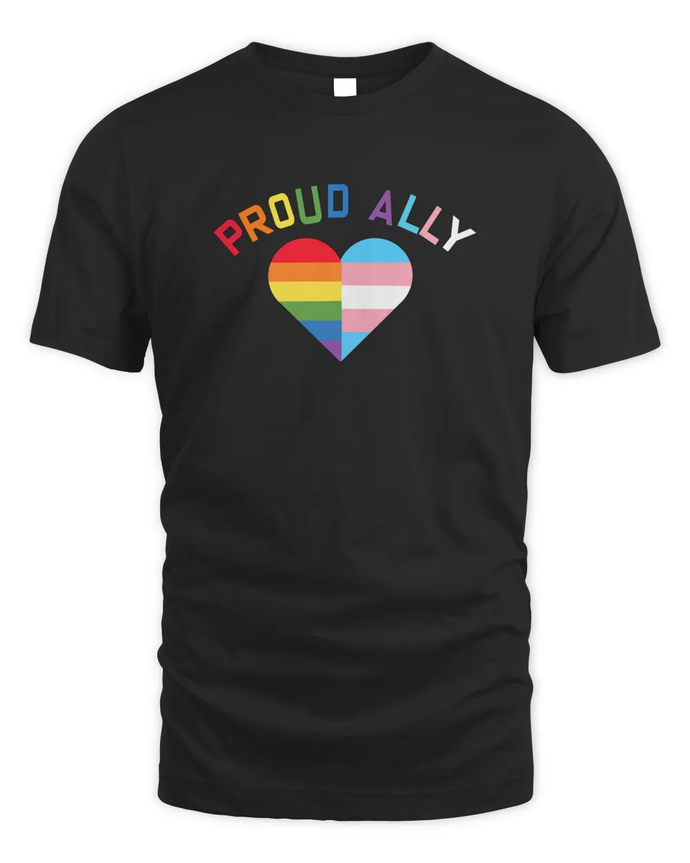 Proud Ally LGBT Lesbian Gay Bisexual Trans Pan hart flag